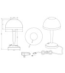 Lampki nocne - TRIO VENTURA Nikiel mat 529990107 Biurkowa - product 2