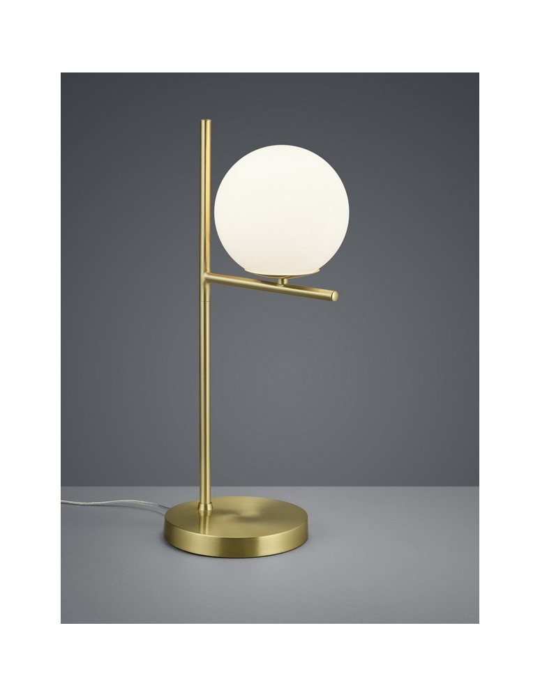 Lampy stołowe nowoczesne - TRIO PURE  Sufitowa 1xE14 mosiądz mat biały 502000108 - produkt kolory-swiatla.pl 1