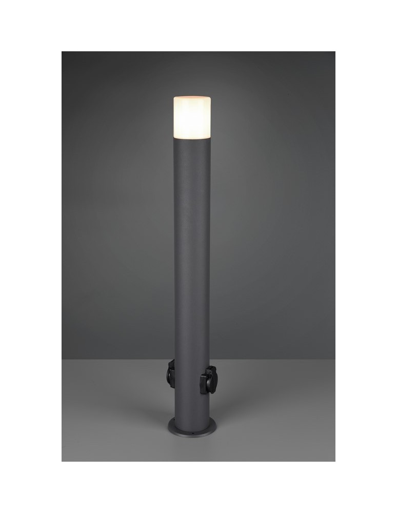 Lampy ogrodowe stojące - TRIO HOOSIC  Zewnętrzna 1xE27 antracyt 424067142 - produkt kolory-swiatla.pl 1