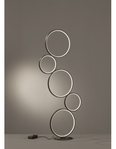TRIO RONDO  Podłogowa 1xLED czarny mat 422610532