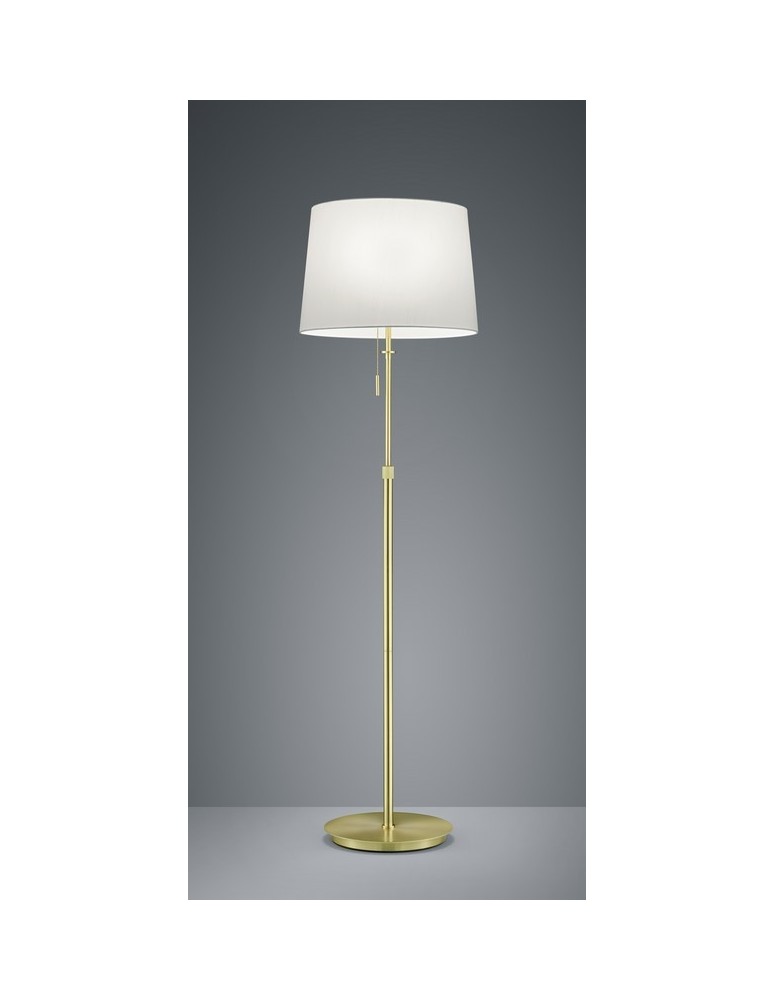 Lampy podłogowe z abażurem - TRIO LYON  Podłogowa 3xE27 mosiądz 409100308 - produkt kolory-swiatla.pl 1