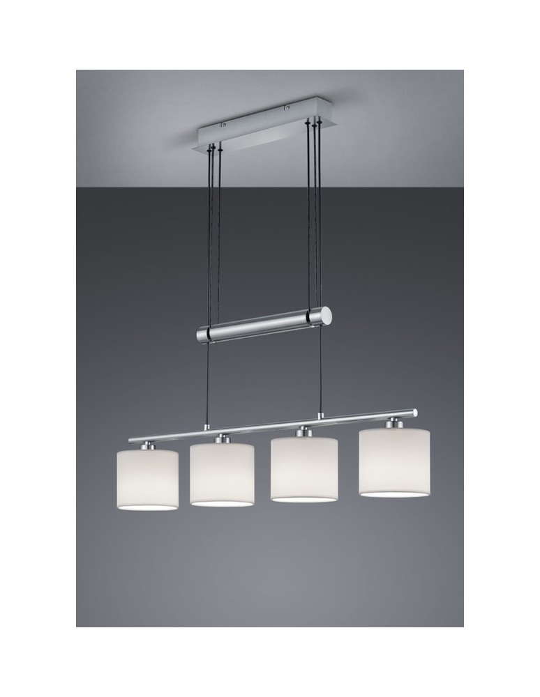 Lampy wiszące - TRIO GARDA  Wisząca 4xE14 nikiel 305400401 - produkt kolory-swiatla.pl 1