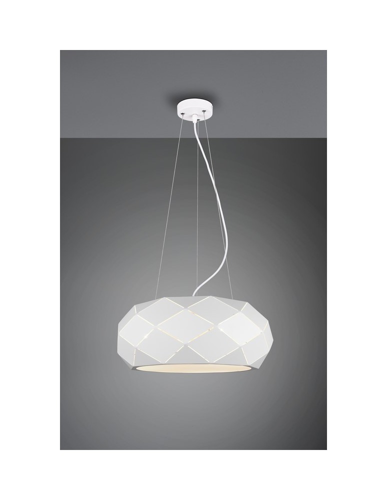 Lampy wiszące - TRIO ZANDOR  Wisząca 3xE27 biały mat biały 303500331 - produkt kolory-swiatla.pl 1