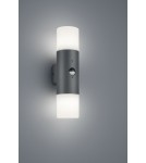 Lampy zewnętrzne z czujnikiem ruchu - TRIO HOOSIC 2 x E27, max. 20W antracyt 222260242 - product 1