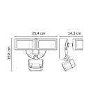 Naświetlacze zewnętrzne / halopaki - SU-MA Duo reflektor 56xSMD LED, 36W, 230V 6556-PIR - product 3