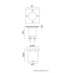 Lampy najazdowe i gruntowe - SU-MA Mix najazdowa GU10 1xmax 50W, 230V 6725 D - product 3