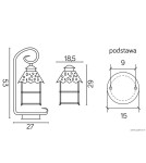 Lampy ogrodowe stojące - SU-MA Cadiz  E27, 1x60W, 230V K 4011/1/Z - product 4