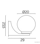 Kinkiety zewnętrzne - SU-MA KULE  E27, 1x60W, 230V K 3012/1/KF 200 - product 3