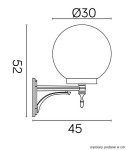 Kinkiety zewnętrzne - SU-MA Kule  E27, 1x100W, 230V K 3012/1/K 300 U - product 4