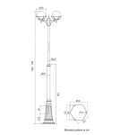 Lampy zewnętrzne latarnie - SU-MA Kule z koszykiem E27, 2x60W, 230V OGMWN 2 KPO - product 7