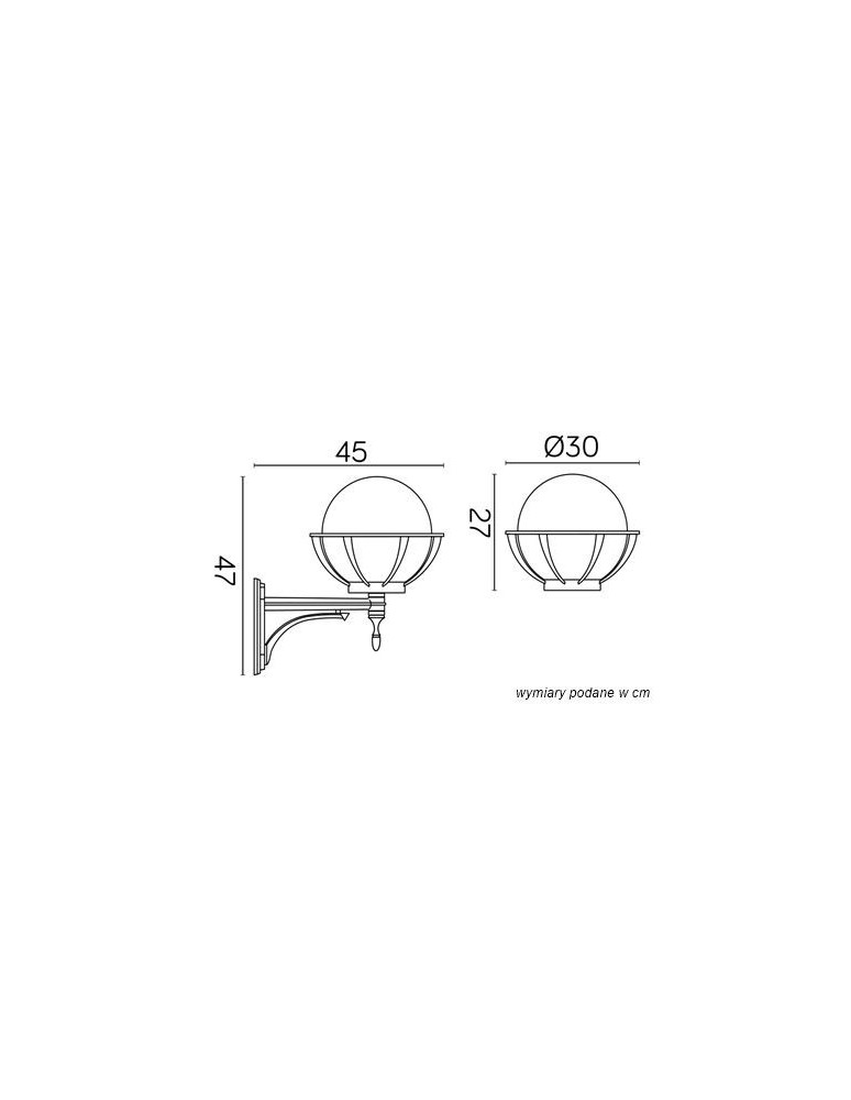 SU-MA Kule z koszykiem E27, 1x60W, 230V K 3012/1/KPO 250 U