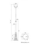 Lampy zewnętrzne latarnie - SU-MA Kule z koszykiem E27, 1x60W, 230V OGMWN 1 KPO 250 - produkt 7