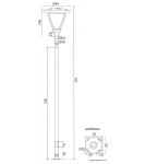 Lampy zewnętrzne latarnie - SU-MA Mars  LED 40W, 230V MLS-LB-22A - product 4