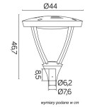 Lampy zewnętrzne latarnie - SU-MA Mars  LED 40W, 230V MLS-LB-22A - product 5