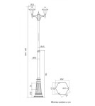 Lampy zewnętrzne latarnie - SU-MA Prince E27, 2x60W, 230V OGMWN 2 O - produkt 9