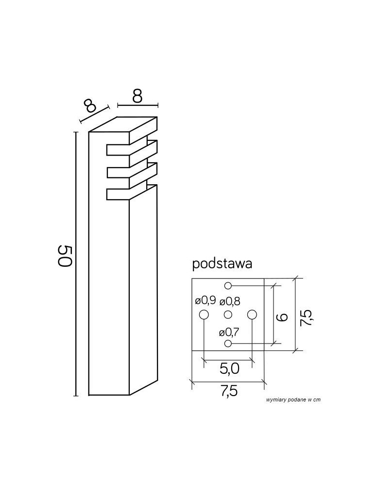 SU-MA RADO E27, 1x18W, 230V stojąca RADO 2 DG