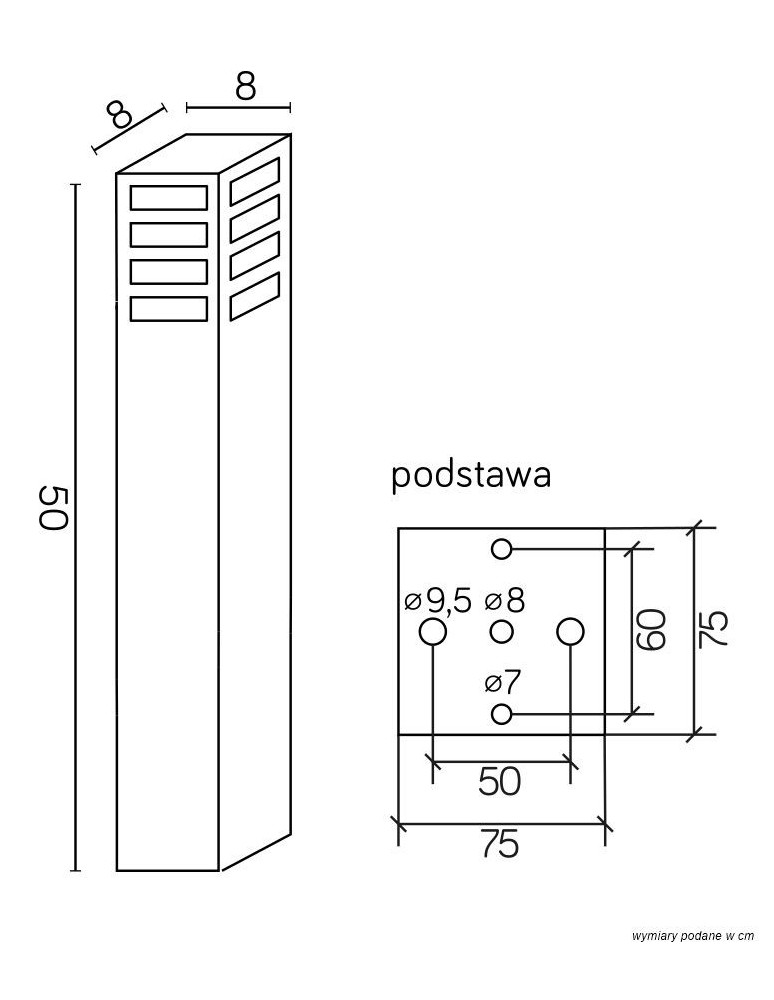 SU-MA RADO E27, 1x18W, 230V stojąca RADO III 2 DG