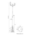Lampy zewnętrzne latarnie - SU-MA Wenecja E27, 2x60W, 230V OGMWN 2 KW - produkt 7