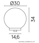 Klosze do lamp zewnętrznych - SU-MA Kule  E27, 1x100W, 230V G 300 Z 35 - product 3