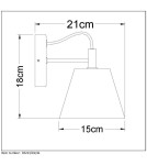 Kinkiety - Lucide POSSIO Ścienna E14 15cm H1 03213/01/41 - produkt 13