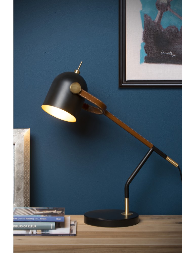 Lampy stołowe do czytania - Lucide WAYLON Biurkowa 1xE27 czarny brązowy 05627/01/30 - produkt kolory-swiatla.pl 20