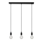 Lampy wiszące potrójne - Lucide FIX MULTIPLE Wisząca 3xE27/60W Czarny 08408/03/30 - produkt 1