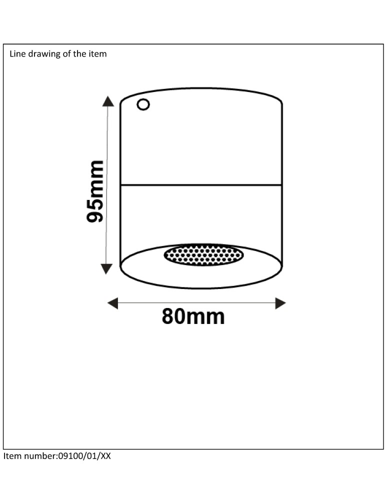 Lucide BODI Round GU10 excl D8 H9.5cm Czarny 09100/01/30 Plafon