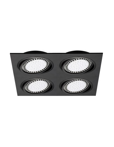 Zuma Line Lampa podtynkowa BOXY DL 4 SPOT CZARNY/BLACK 20073-BK