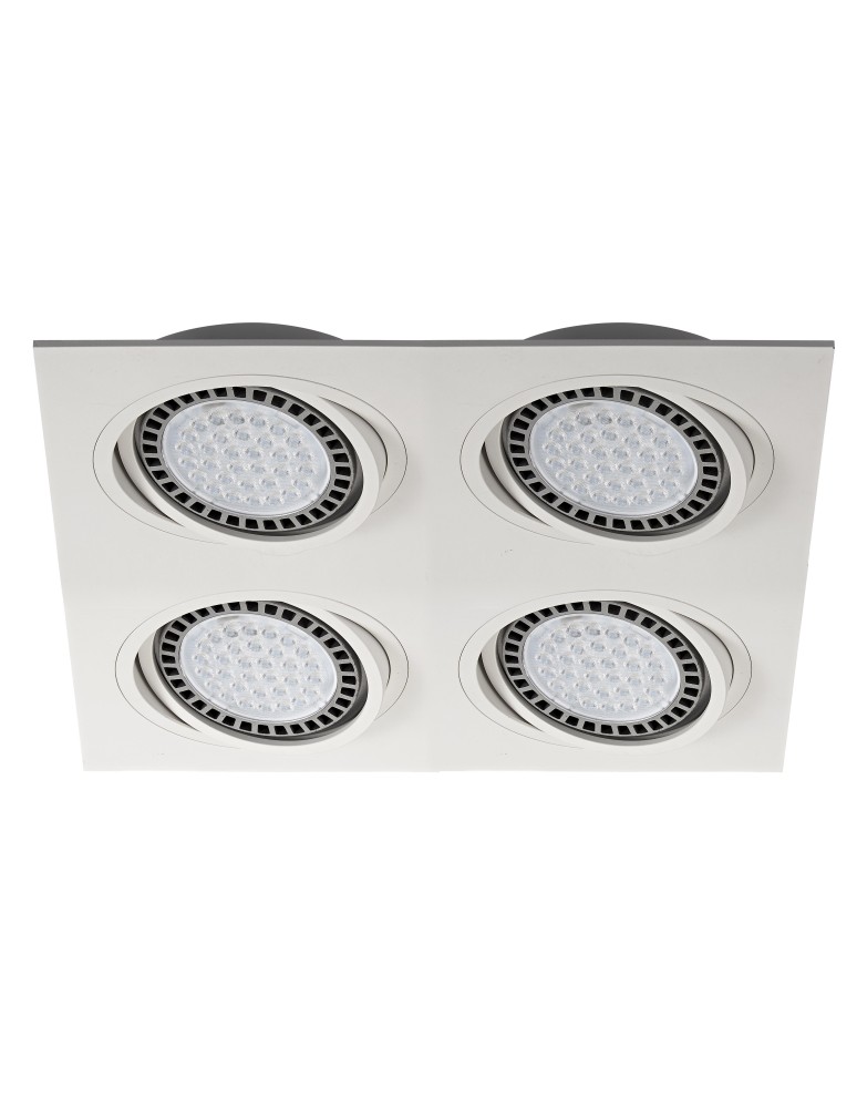 Lampy podtynkowe kwadratowe - Zuma Line Lampa podtynkowa BOXY DL 4 SPOT BIAŁY/WHITE 20073-WH - produkt kolory-swiatla.pl 1