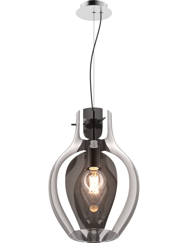 Lampy wiszące szklane - Zuma Line BRESSO Lampa Wisząca E27 60W P19066A-D28 - produkt kolory-swiatla.pl 1
