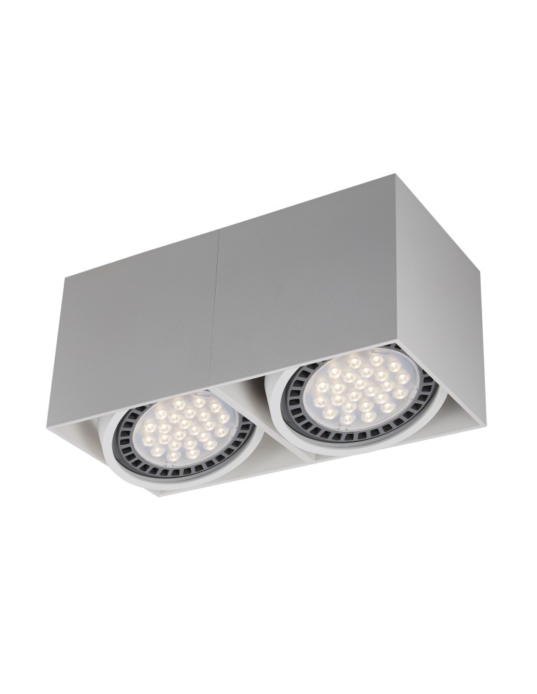 Oprawy sufitowe na wymienne źródło światła - Zuma Line BOX2 PLAFON Biały GU10 (ES111) 15W ACGU10-116 - produkt kolory-swiatla.pl 1