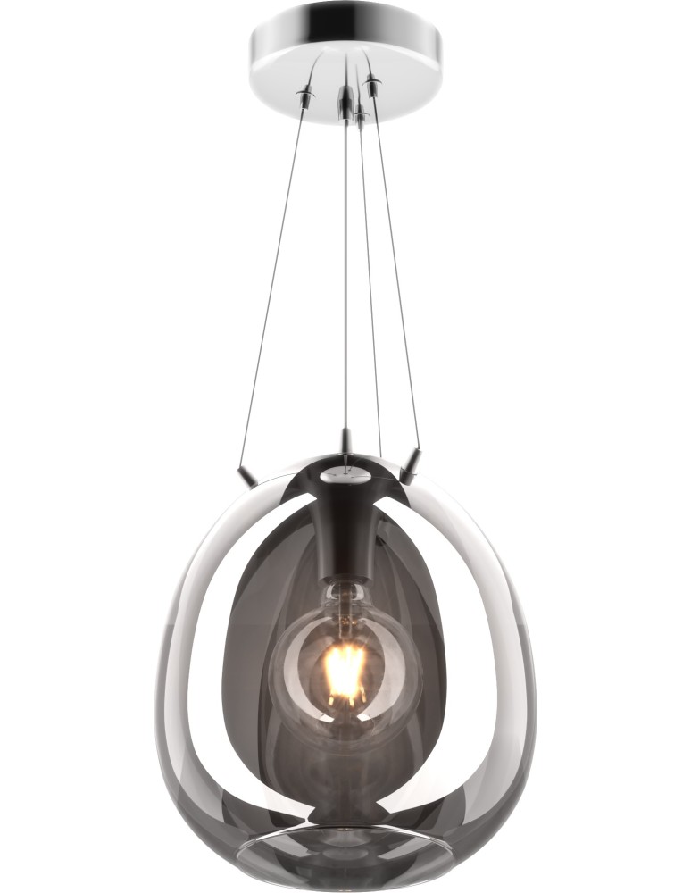Lampy wiszące szklane - Zuma Line MOON Lampa Wisząca E27 60W P19066B-D30 - produkt kolory-swiatla.pl 1