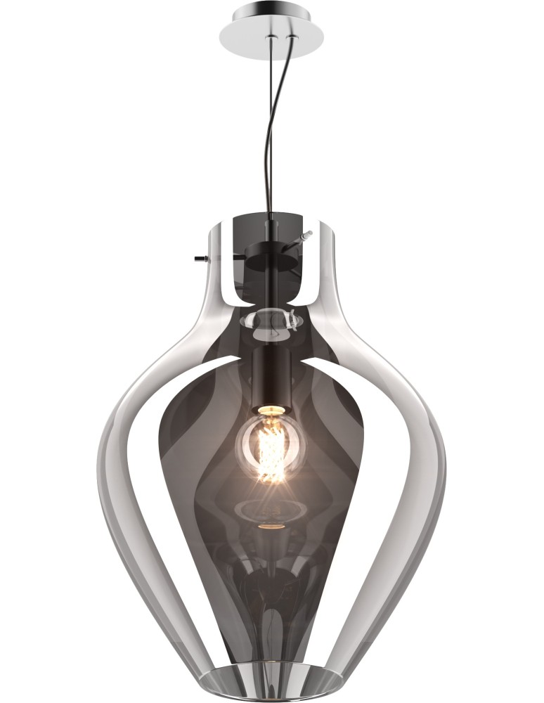 Lampy wiszące szklane - Zuma Line BRESSO Lampa Wisząca E27 60W P19066A-D38 - produkt kolory-swiatla.pl 1