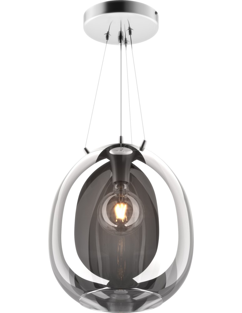 Lampy wiszące szklane - Zuma Line MOON Lampa Wisząca E27 60W P19066B-D38 - produkt kolory-swiatla.pl 1