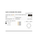 Lampy wpuszczane z kloszem hermetyczne - Azzardo SLIM 15 ROUND 4000K IP44 BLACK 1xLED Wpuszczana Czarny IP44 AZ2843 - product 4