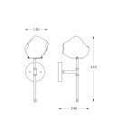 Kinkiety - Zuma Line ROCK Kinkiet Czarny/Złoty G9 28W W0488-01D-SEAC - product 2