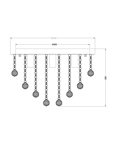 Zuma Line ALEX Lampa Sufitowa Srebrna E14 40W RLX94874-5 - produkt 2