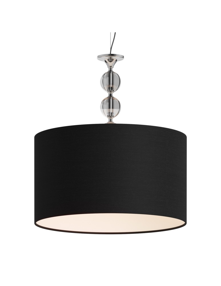 Lampy wiszące z abażurem - Zuma Line REA II Lampa Wisząca Czarna E27 60W RLD93163-1B - produkt kolory-swiatla.pl 1