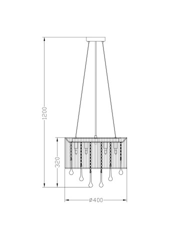 Zuma Line VERONA Lampa Wisząca G9 40W RLD92174-8B - produkt 2