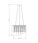 Lampy wiszące glamour - Zuma Line VERONA Lampa Wisząca G9 40W RLD92174-8A - product 2