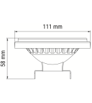 Żarówki LED AR111 12V - OXYLED PERFECTCOLOR AR111 12W 900lm CRI90 30° 3000K Srebrny 892299 - product 2