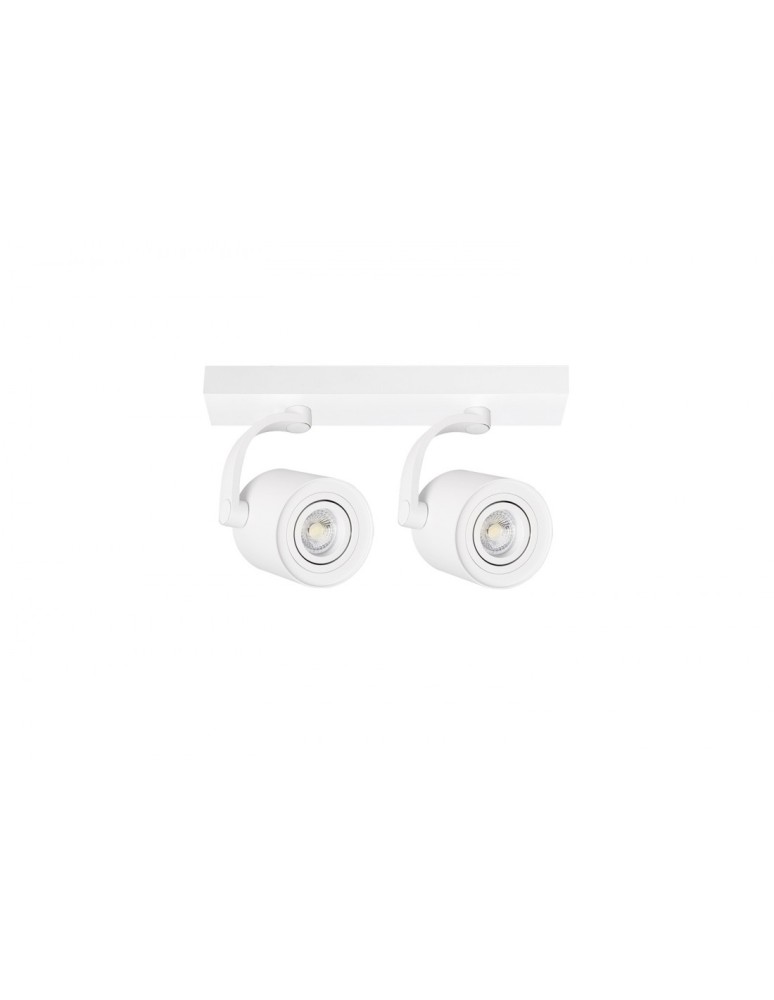 Lampy sufitowe reflektory - Azzardo BROSS ARM 2 WHITE 2xGU10 Natynkowa Biały AZ3502 - produkt kolory-swiatla.pl 1