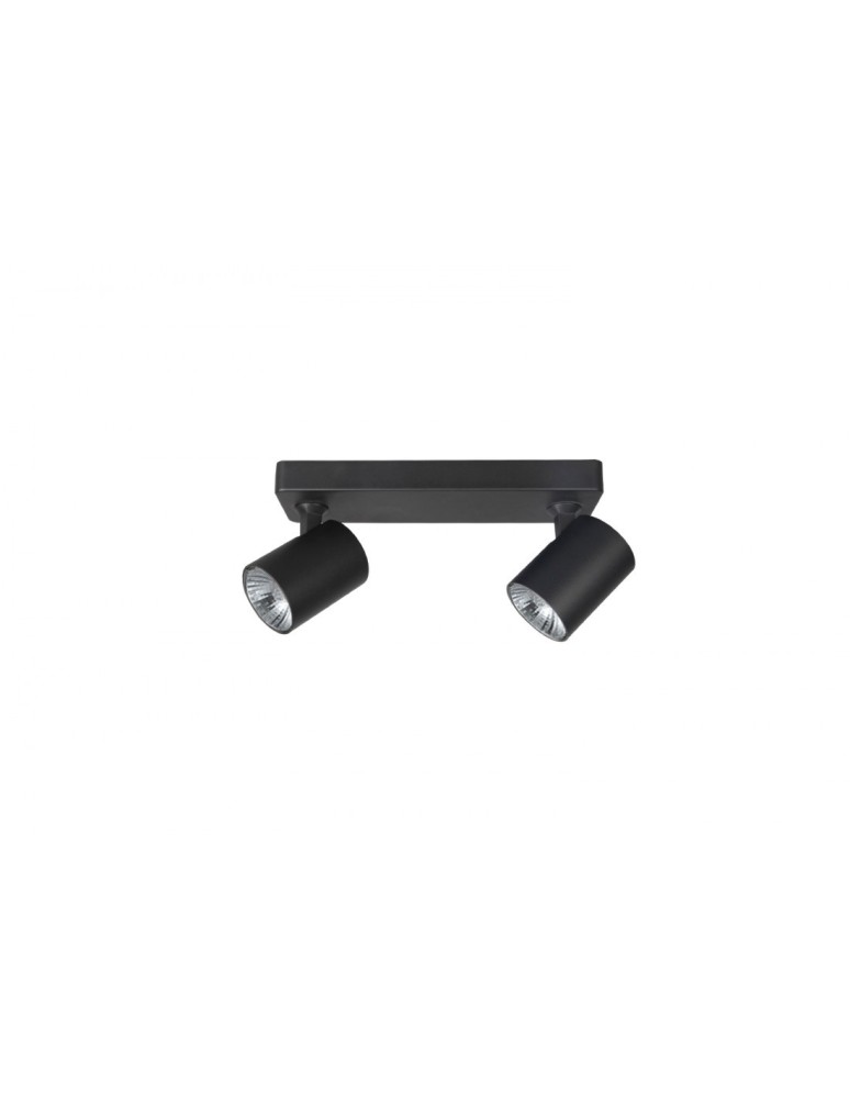 Lampy sufitowe reflektory - Azzardo EXO 2 BLACK 2xGU10 Reflektor Sufitowy Czarny AZ3195 - produkt kolory-swiatla.pl 1