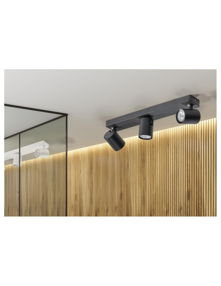 Lampy sufitowe reflektory - Azzardo EXO 3 BLACK 3xGU10 Reflektor Sufitowy Czarny AZ3197 - product kolory-swiatla.pl 3