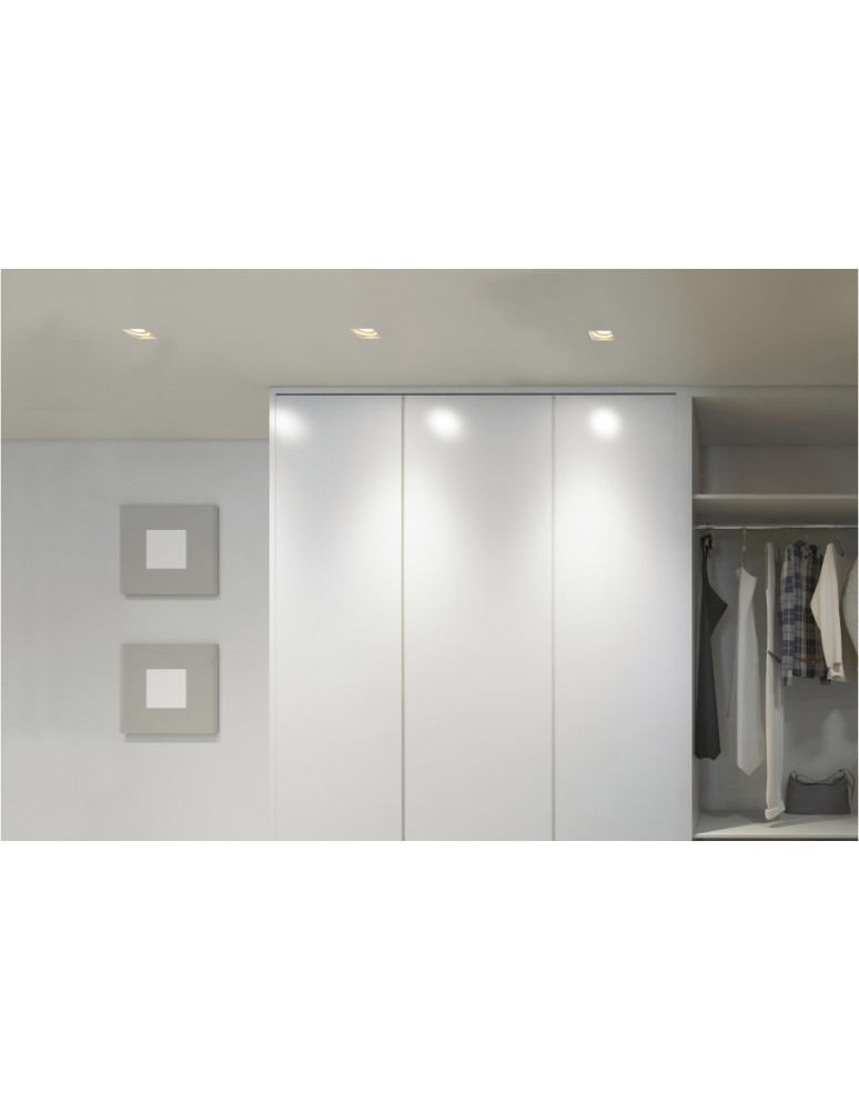 Lampy podtynkowe - oczka - Azzardo HERA GIPS SQUARE S 1xES111 Wpuszczana Biały AZ3466 - product kolory-swiatla.pl 3