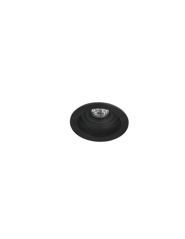 Lampy podtynkowe okrągłe - Azzardo IBIZA BLACK/BLACK 1xGU10 Wpuszczana Czarny AZ3532 - produkt kolory-swiatla.pl 1