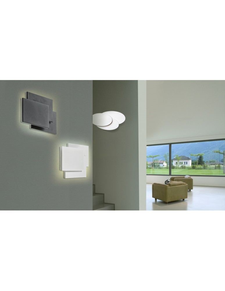 Kinkiety - Azzardo CLOVER OVAL BLACK 1xLED Ścienna Czarny AZ2997 - product kolory-swiatla.pl 2