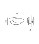 Kinkiety - Azzardo CLOVER OVAL BLACK 1xLED Ścienna Czarny AZ2997 - product 3