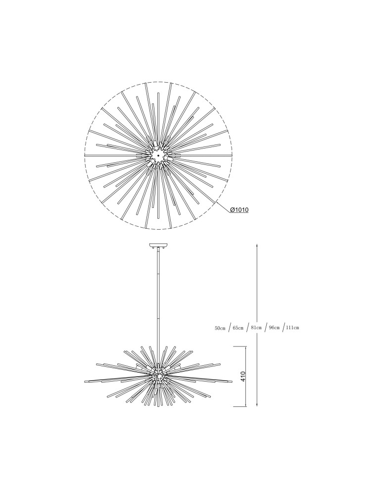 Żyrandole nowoczesne - Zuma Line URCHIN Lampa Wisząca G9 42W P0491-09E-F7DY - produkt kolory-swiatla.pl 3