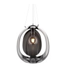 Lampy wiszące szklane - Zuma Line MOON Lampa Wisząca E27 60W P19066B-D38 - produkt 2